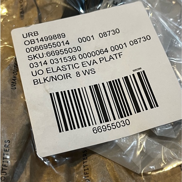 NWT Urban Outfitters O Elastic EVA Platform Rainbow 🌈 Sandal, Size 8 - Picture 3 of 9